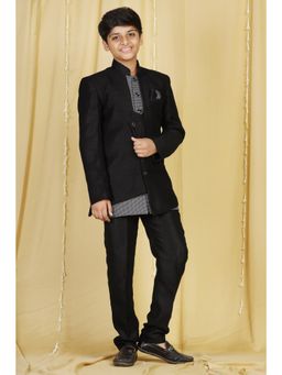 AJ Dezines - Indo Western Pant Set - Black (Set of 2)